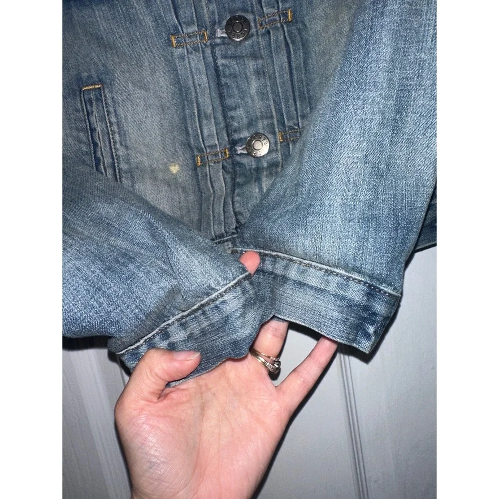 J. Crew Womens Classic Denim Jacket Medium Wash Blue‎ Cotton XS